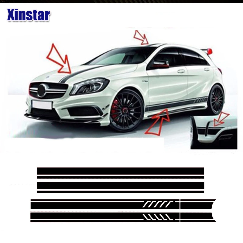 6 шт./лот стикер для кузова автомобиля Mercedes benz AMG A45 GLC45 GLA45 E63 E63S | Автомобили и