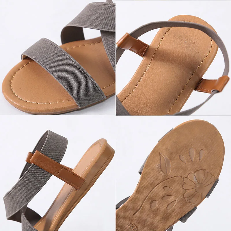 

Summer New Women Gladiator Beach Sandals Fashion High Quality Peep Toe Casual Women's Flat Shoes Zandalias De Mujer De Moda 2020