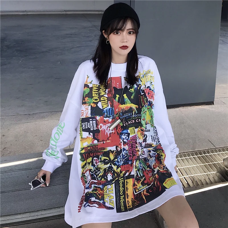 Женский осенне-весенний тонкий свободный свитер в Корейском стиле | Женская