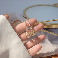 yizizai luxury 14k real gold aaa zirconia hollow pattern ball earrings for women femme ringen drop earring birthday gift