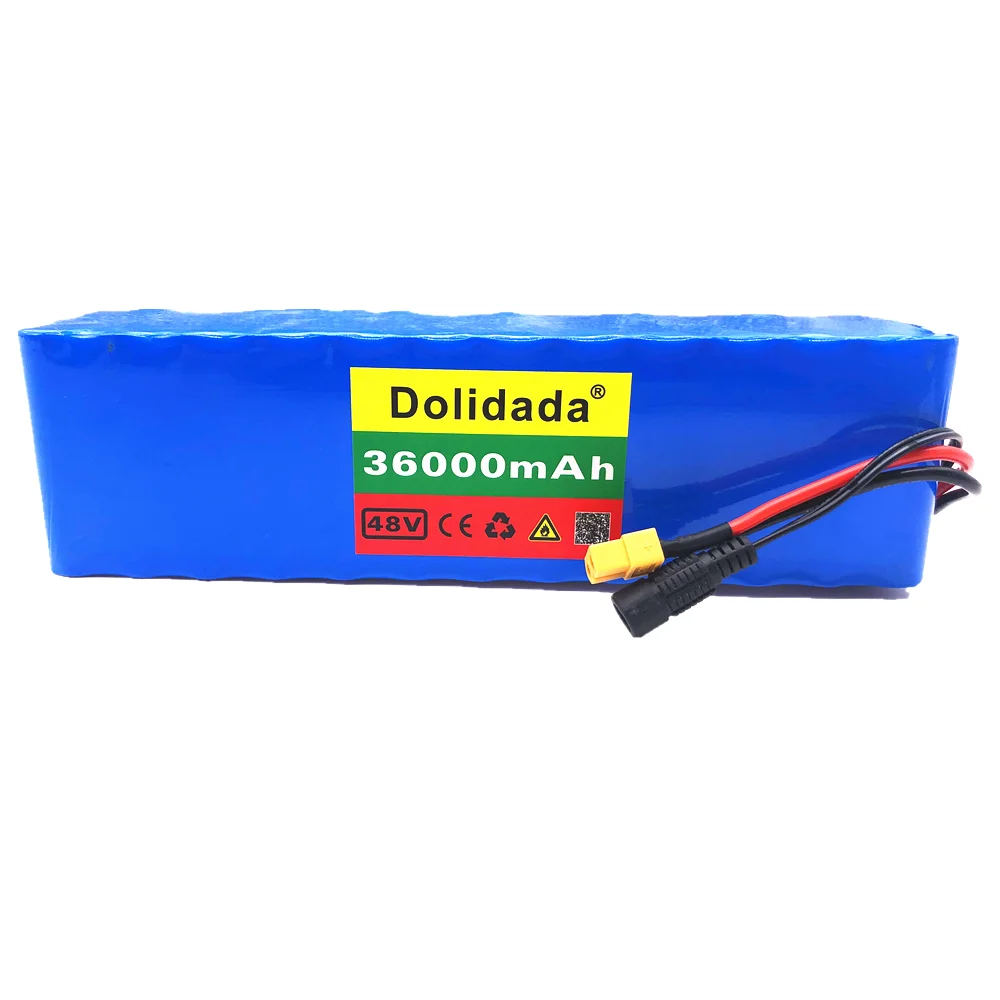 

2021 NEW Dolidada XT60 interface 48V battery 13S3P 36Ah battery pack 500W high power battery 48V36000mAh Ebike electric bike BMS