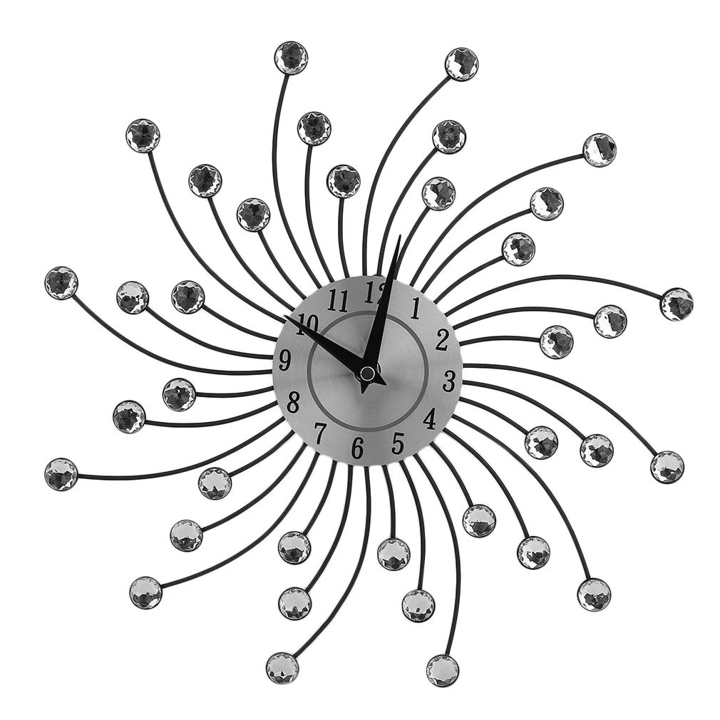 33 см ручной работы из бисера в форме цветка настенные часы кварцевый механизм