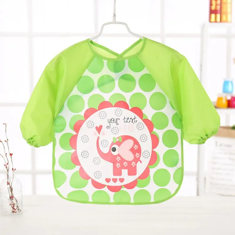 Baby Boys Girls Long Sleeve Waterproof Feeding Art Apron Bib Smock Cute Animal Bibs Cloths Toddler Kids Accessories | Детская одежда и