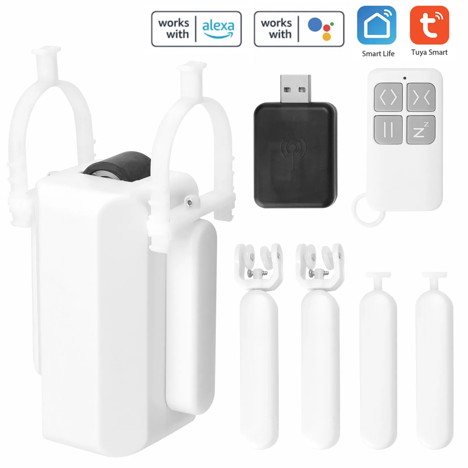 

Tuya WiFi Smart Curtain Motor Remote Controller Electric Curtain Motors Voice Control Switch APP Control for Alexa Google Home