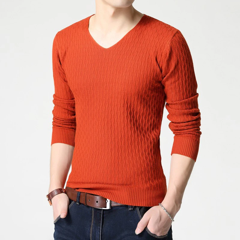 DIMUSI Autumn Men Sweater Casual V-Neck Solid Color Turtleneck Shirt Sweaters Slim Fit Brand Wool Knitted Pullovers Clothing | Мужская