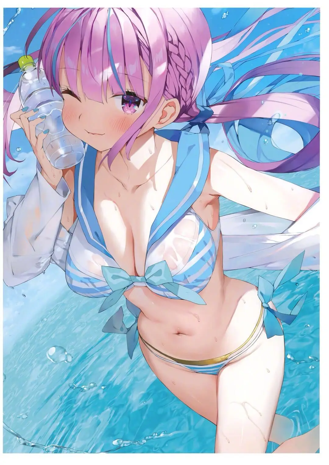 

{CosAll)Vtuber Minato Aqua Swimsuit Cosplay Costume sexy lingeries summer swimwear Custom made/size