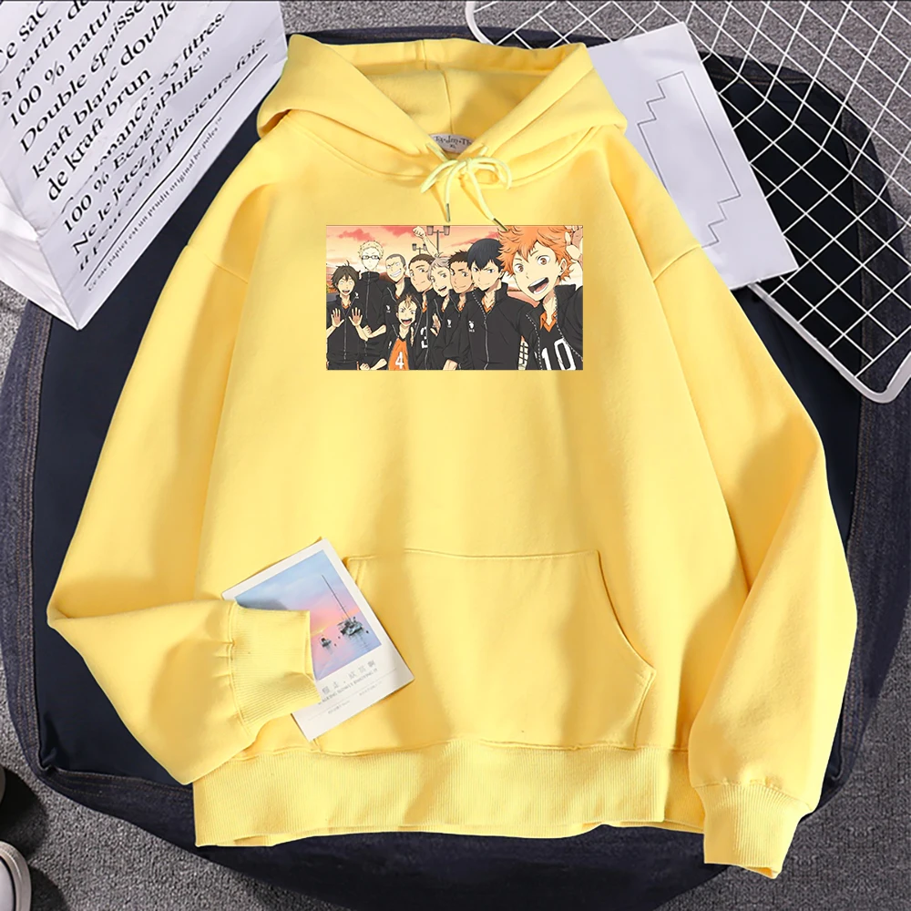 

Japan Anime Haikyuu Players Character Print Hoodies Women Autumn Casual Clothing Crewneck Pullover Tops Fashion Oversize Hoody