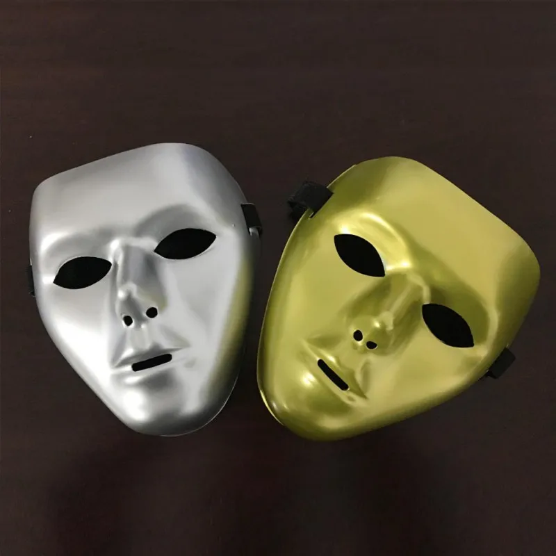 DIY маска золотого и серебряного цвета маска для вечеринки, танцев Новинка pvc уличных танцев маски для хеллоуина украшения
