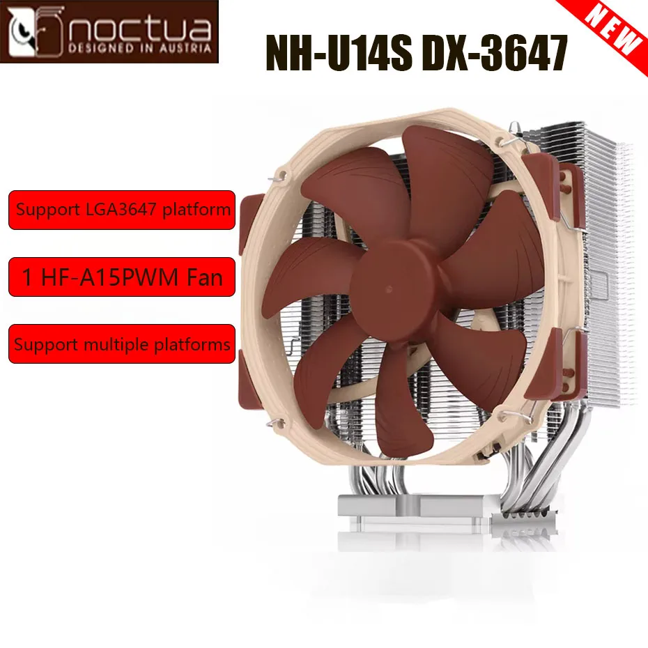 Noctua NH-U14S DX-3647 кулер для процессора компьютера 14 см PWM вентилятор беззвучное