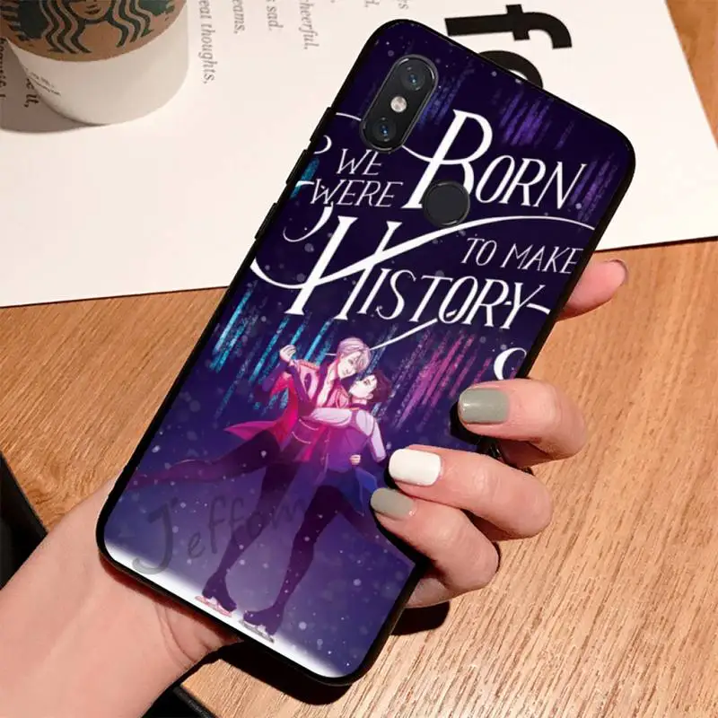 Yuri on ice Animation TV boy черный мягкий чехол из ТПУ для телефона xiaomi Redmi 5 5A plus 7A 8 note 2 3 4 6 7 GO