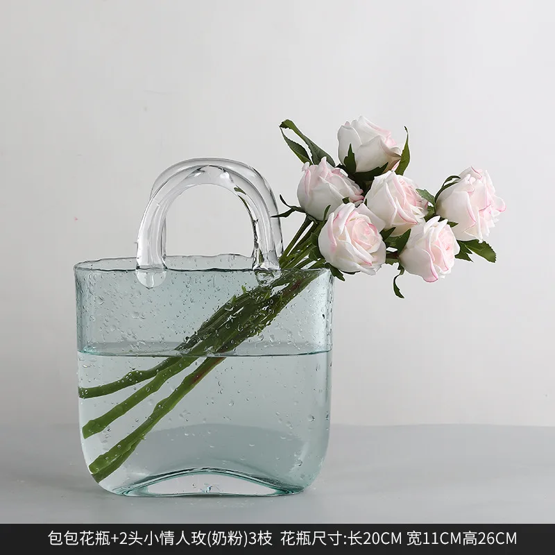 

Modern Glass Vase Living Room Dried Flowers Transparent Hydroponic Plant Vases Table Crafts Ornaments Decoration Accessories
