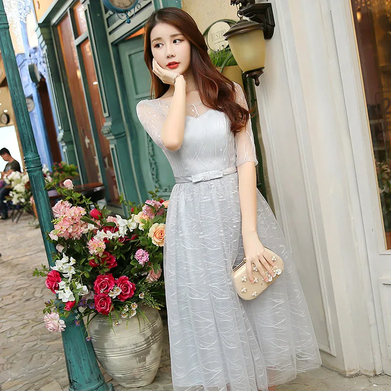 Тюль гость Свадебная вечеринка элегантное платья сестра Клубные пикантные