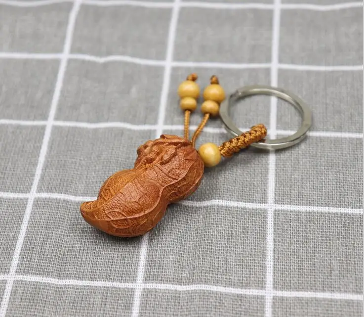 wholesale Mahogany Three-dimensional Engraving Keychain signs Keyring gift for friend women men jewelry car keychain S13