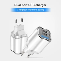 5v 2a us eu plug plum blossom mobile phone charger dual usb charging head adapter fast wall charger for iphone 11 xr samsung