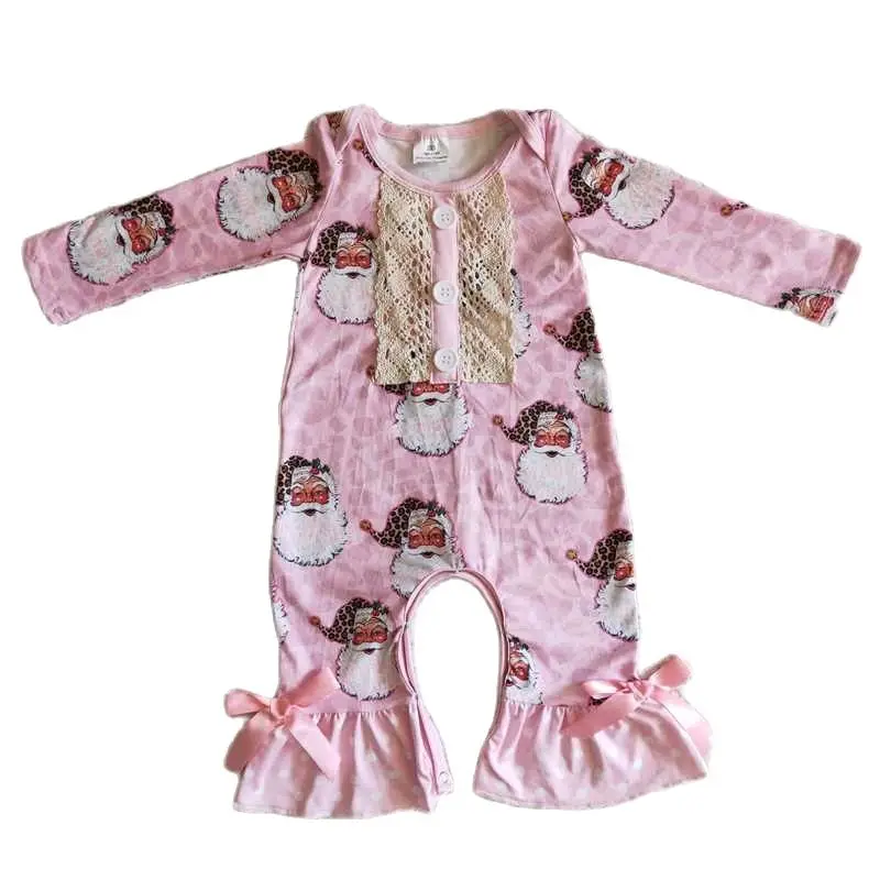 Розовые кружевные комбинезоны для новорожденных демисезонные | Детская одежда и