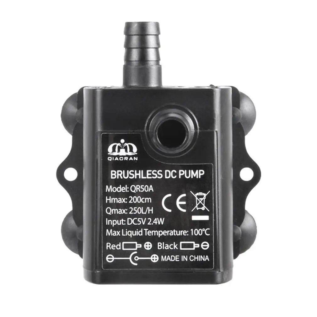 Бесшумный мини-насос QR50A DC5V 2 4 Вт л/ч водостойкий IP68 | Дом и сад
