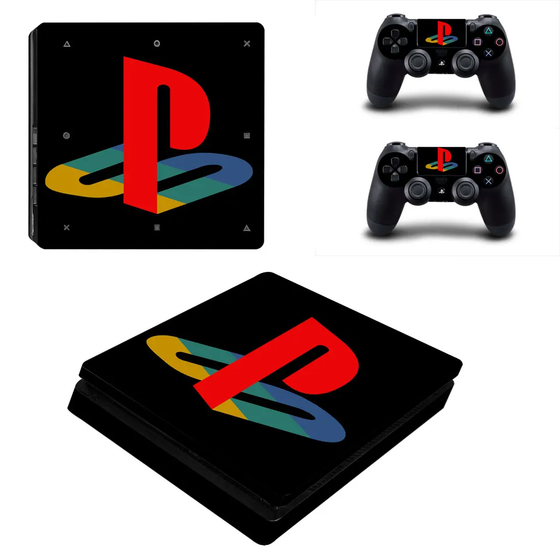 

Новый черный символ PS4 тонкая Наклейка защитная обложка наклейка для PS4 тонкая консоль и технические наклейки виниловые