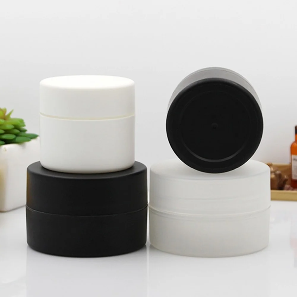 10 шт пустой пластиковый контейнер косметическая упаковка черный белый