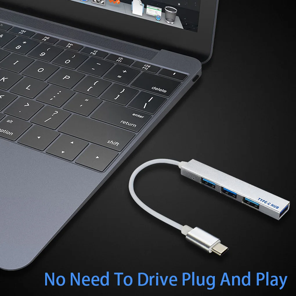 4 порта сплиттер Type C к USB 2 0 концентратор конвертер адаптер кабель для ПК ноутбук