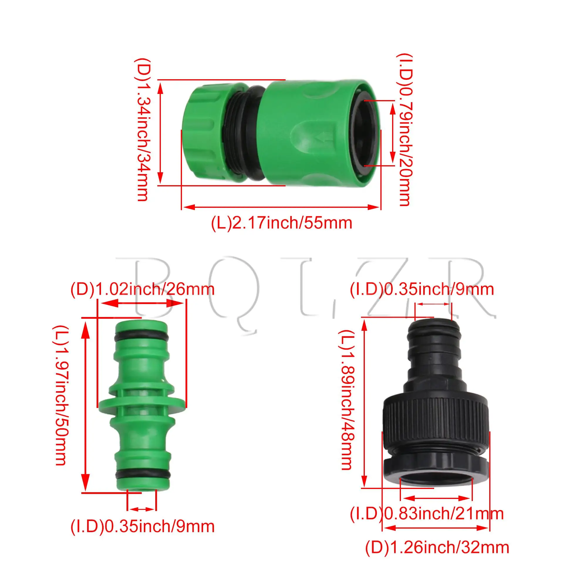 

BQLZR 10 x ABS 1/2" Hose Connector Set for Balcony Watering Garden Irrigation