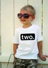 Рубашка для второго дня рождения детская одежда для маленьких мальчиков 2 лет футболка для второго двоих повседневная одежда для вечеринок футболки для братьев