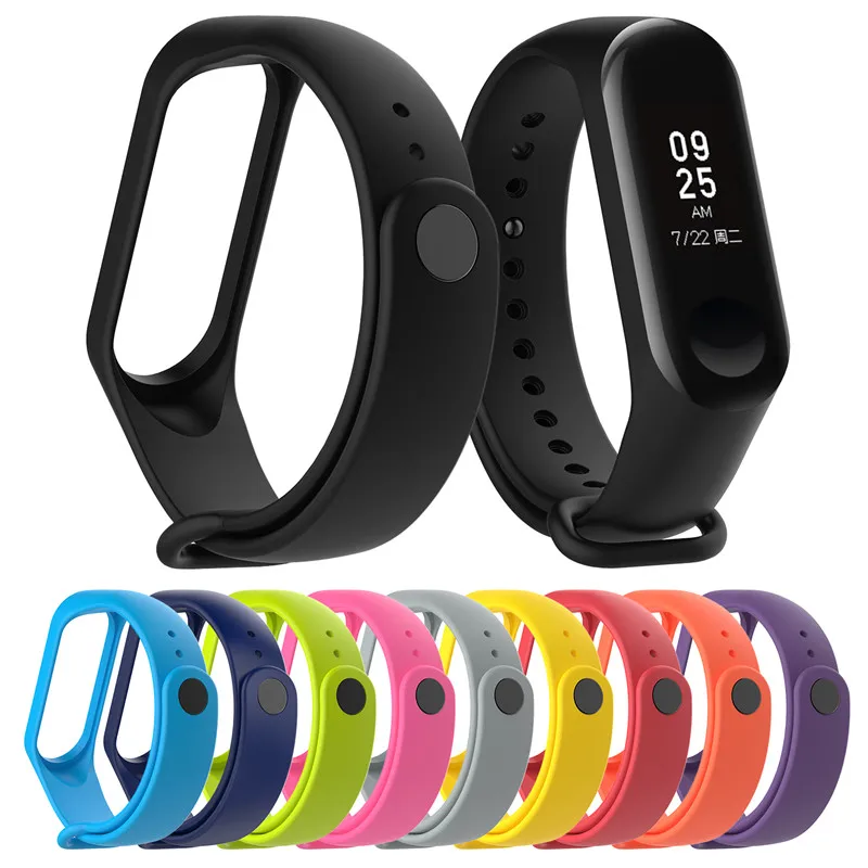 Силиконовый умный браслет для Xiaomi Mi Band 3 4 спортивный ремешок часовый ремешок Xiaomi Mi Band браслет Miband on.