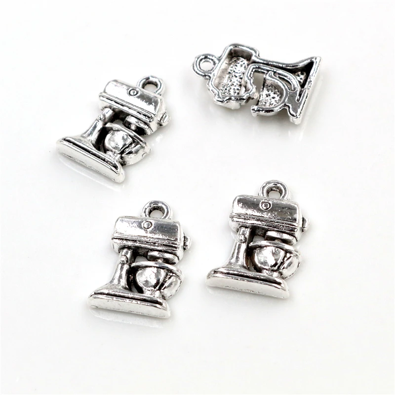 15pcs 16x10mm Antique Silver color Coffee Machine Charms Pendant For Jewelry Making Jewelry Findings Jewelry Accessories