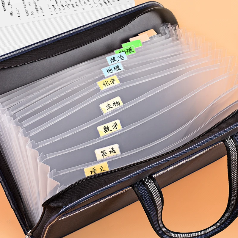 Портативная Холщовая Сумка для органа держатель файлов A4 документов 13 слоев