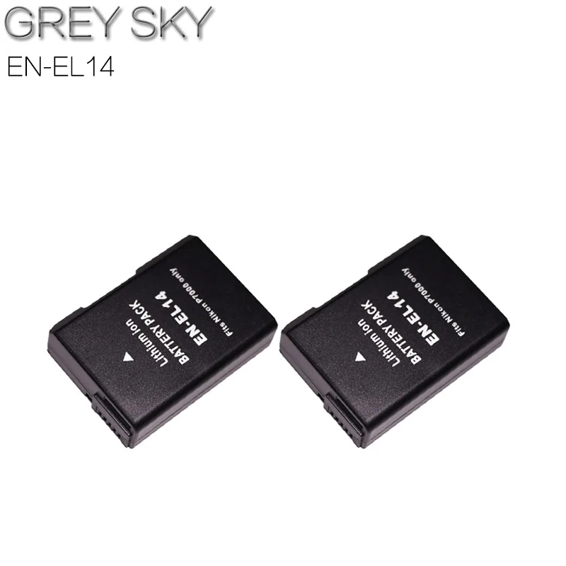 2 battery 2 шт. EN-EL14 EN-EL14a ENEL14 RU EL14 EL14a Батарея+ ЖК-дисплей USB Dual Зарядное устройство для Nikon D3100 D3200 D3300 D5100 D5200 D5300 P7000 - Цвет: 2 battery