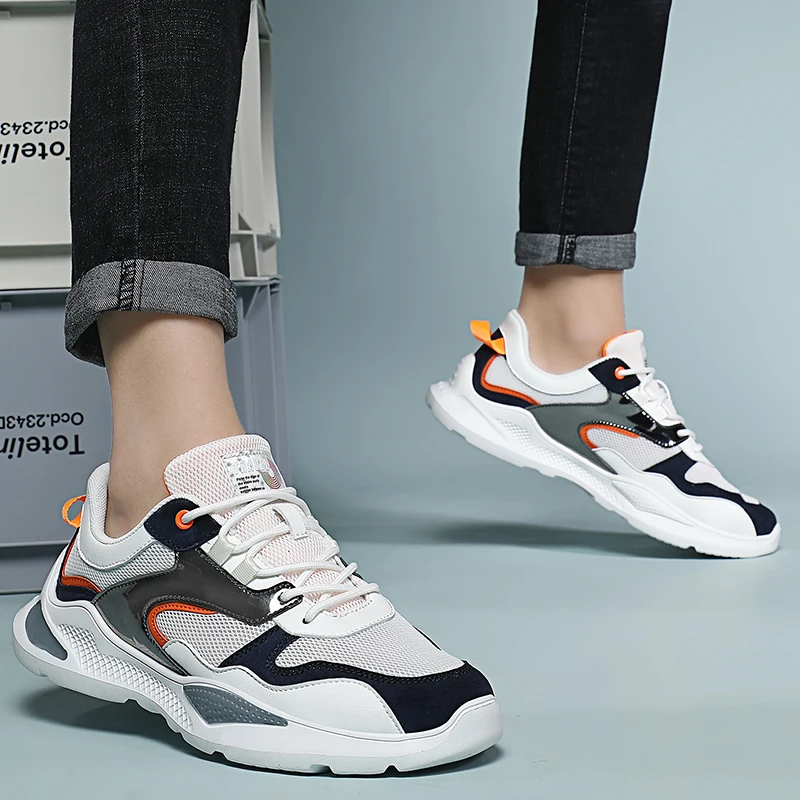 

Spring New Men Casual Shoes Lace Up Men Shoes Lightweight Comfortable Breathable Walking Sneakers Tenis Mesh (Air Mesh)