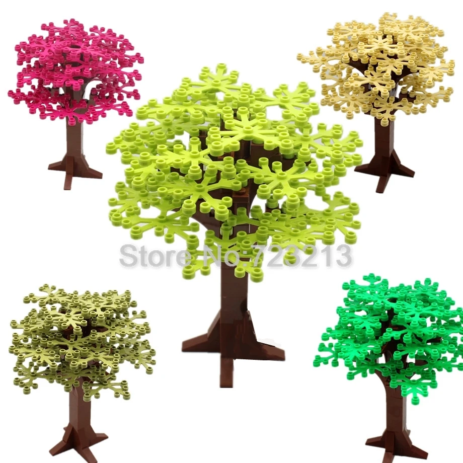 Feleph Одиночная Продажа 16 см Дерево растение трава части строительные блоки MOC
