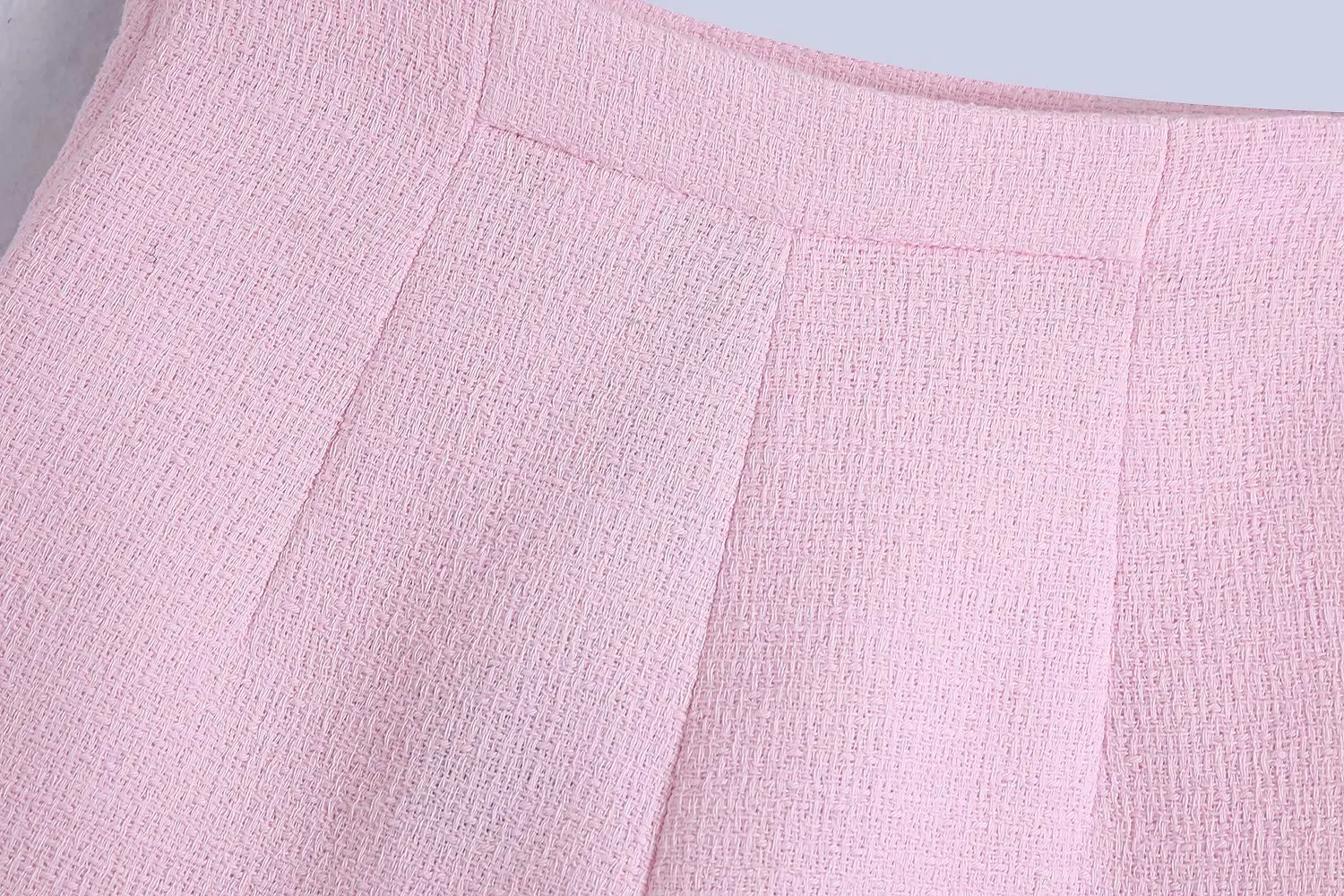 

Toppies New 2021 Pink Shorts Women Tweed Buttons Short Pants Women Sweet Shorts
