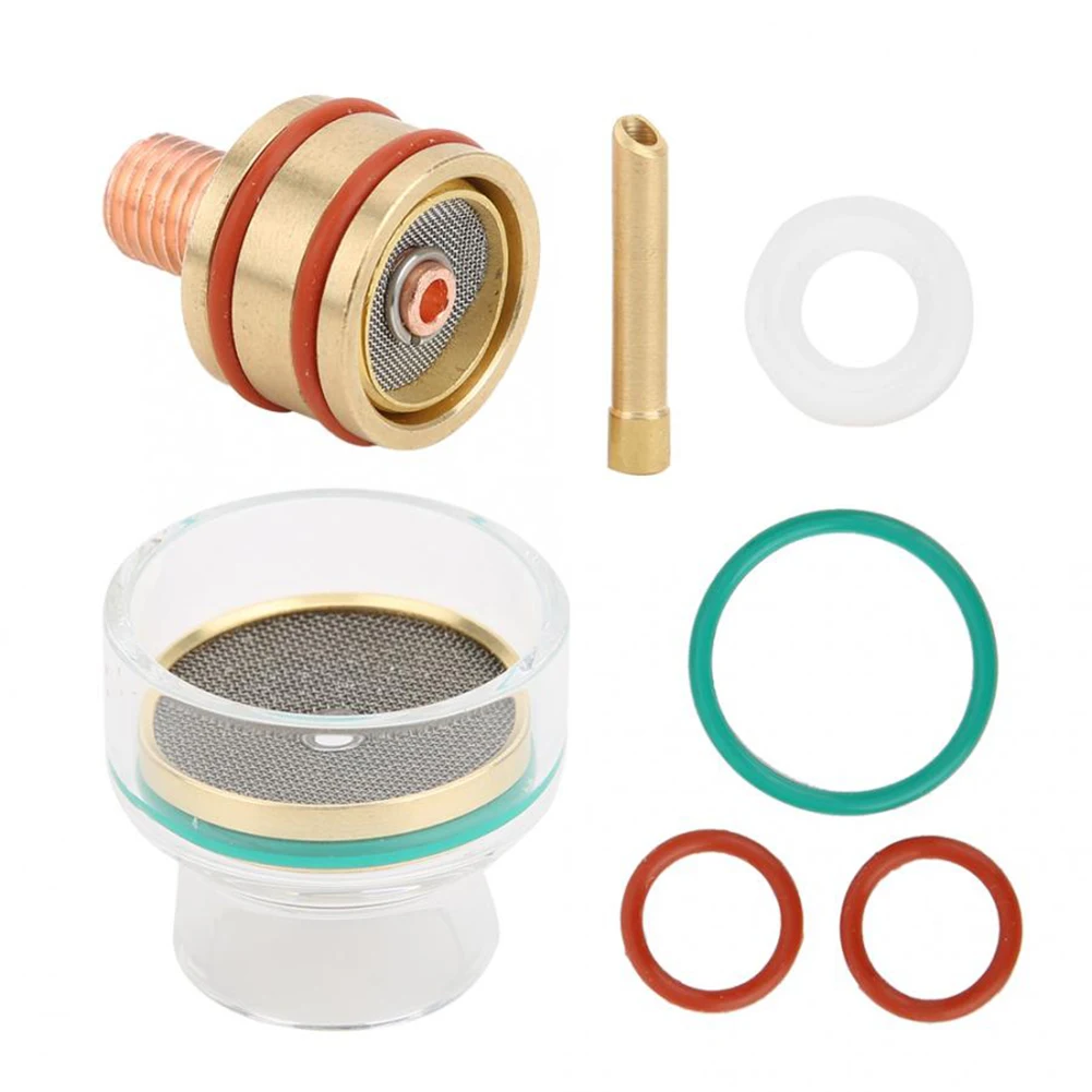 Gas Lens Cup O Ring Kits TIG Welding Torch Tungsten Electrode Accessories Sets WP-17/18/26 Argon Arc Welding Torch Burners Tools