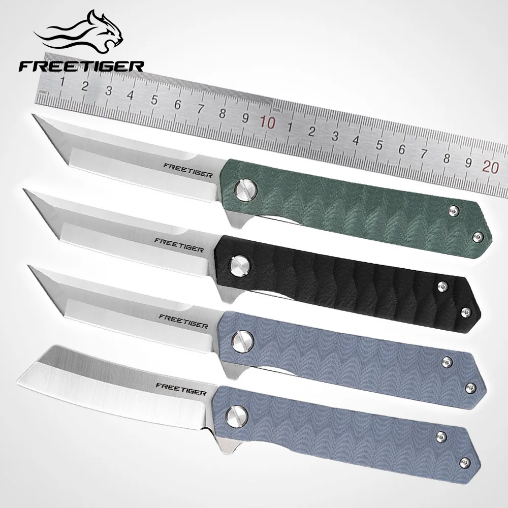 

FREETIGER Folding Pocket Knife D2 Steel G10 Handle Kitchen/Outdoor Hiking Camping Self Defence Hunting Survival Knife FT910