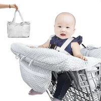 foldable baby shopping cart covers protection polyester trolley soft pad infant dining high chair seat cushion with safety belt