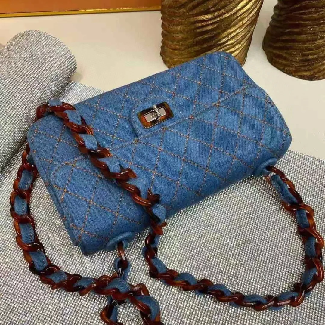 Классические женские стеганые кожаные сумки женская сумка на цепочке с двойным