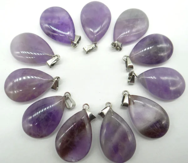 

Natural stone Quartz Crystal Turquoises Opal tiger eye lapis Teardrop pendants for diy jewelry making necklace Accessories24pcs