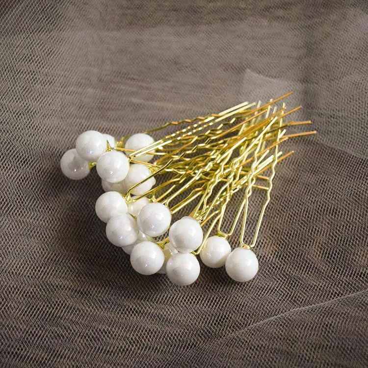 18 шт. милые большие маленькие жемчужные Заколки Для Волос U-образные заколки для