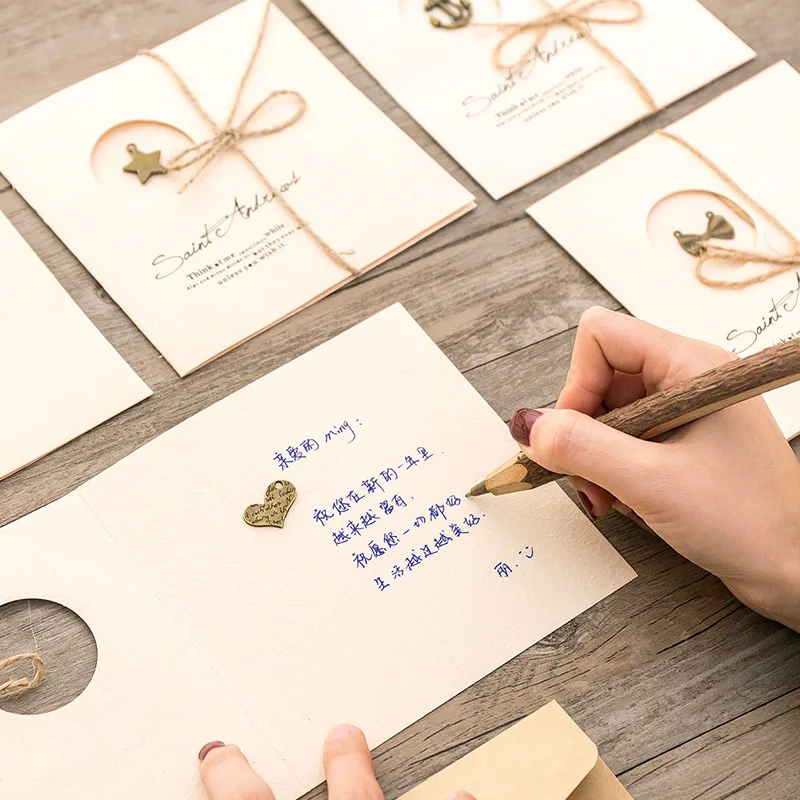 5 шт. винтажные металлические буквы сделай сам из крафт-бумаги Пригласительные