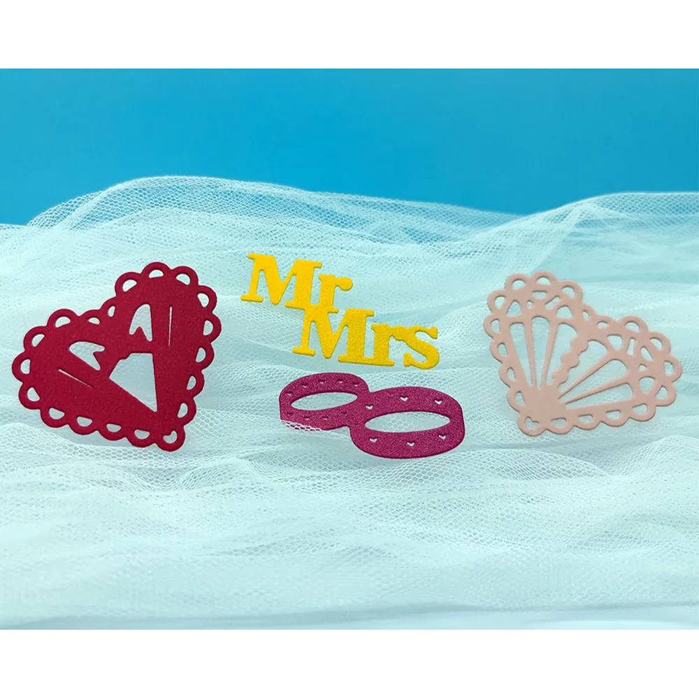 

Couple Rings Cut Die Lover Craft Cutting Dies Scrapbook For Album Wedding Invitation Card Making Stencil Embossing Paper Cutter