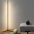 Напольный светодиодный Угловой светильник в скандинавском стиле, простая комнатная атмосфера для спальни, светодиодсветодиодный лампа для пола, стоячие лампы