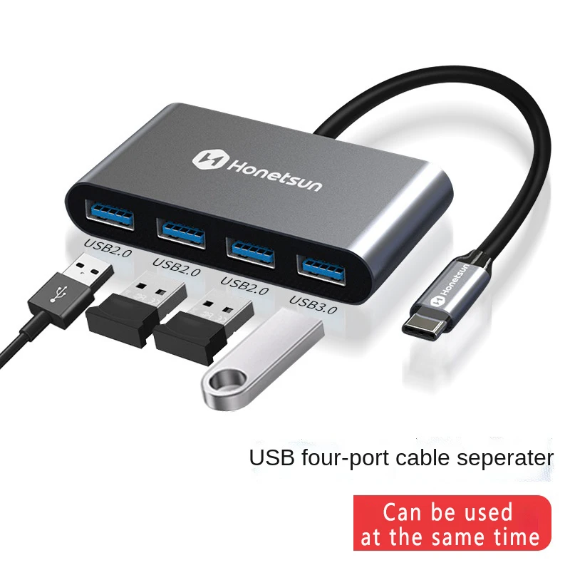 

4 в 1, адаптер USB Type-c на USB 2,0, 4 порта