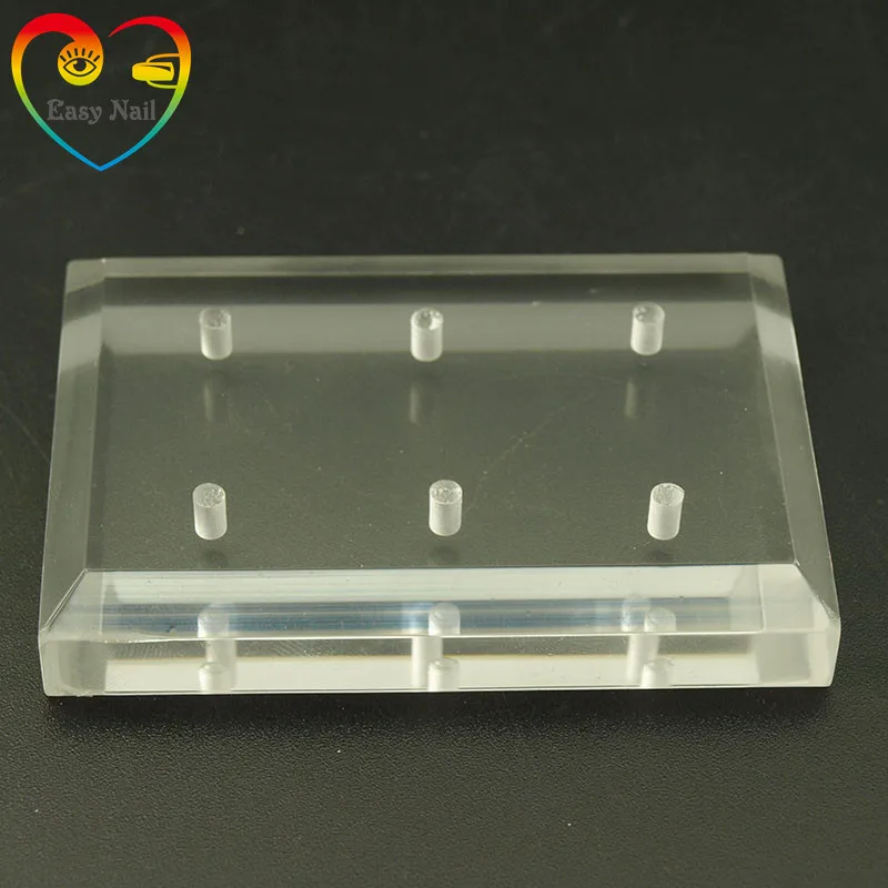 EasyNail~1PCS 6 Holes Clear Bits Holder Exhibition Stand Displayer 2.35mmNail Drill Bit Holder Professional Nail Manicure Tools