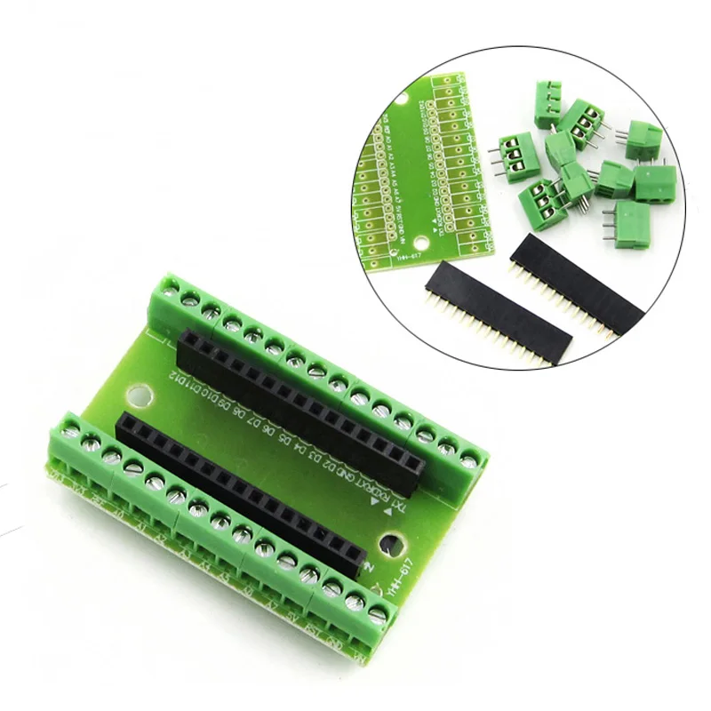 Стандартная плата расширения клеммный адаптер для Arduino Nano V3.0 AVR ATMEGA328P модуль AU IO