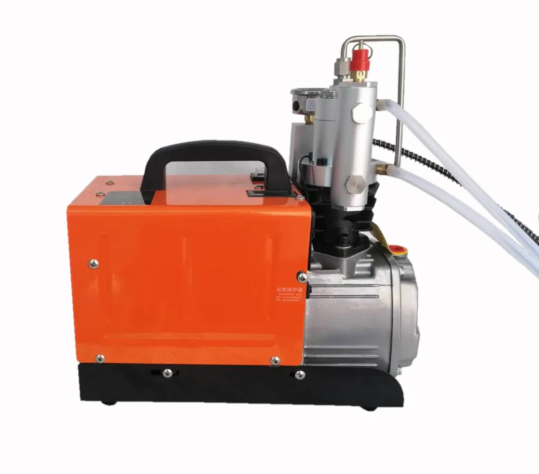 Предустановленное давление Регулируемая автоматическая остановка 4500PSI 300 бар 30 мпа электрический 220 В PCP воздушный пистолет Refile воздушный компрессор высокого давления насос