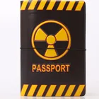 Обложка для паспорта с надписью Danger, из ПВХ, для мужчин и женщин