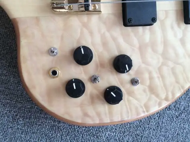 2019 новая + Custom Shop покрытая кленом 5 слоев шеи через тело бас гриф из черного дерева