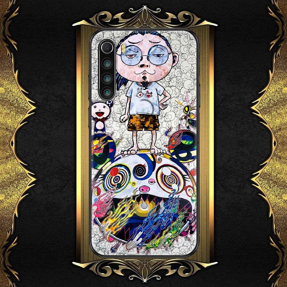 

Phone case For Xiaomi KaiKai Redmi Note KiKi Sun 7 7A 8 8T 9 9A 9S 10 K30 Pro Ultra flower Superflat black fashion Etui pretty