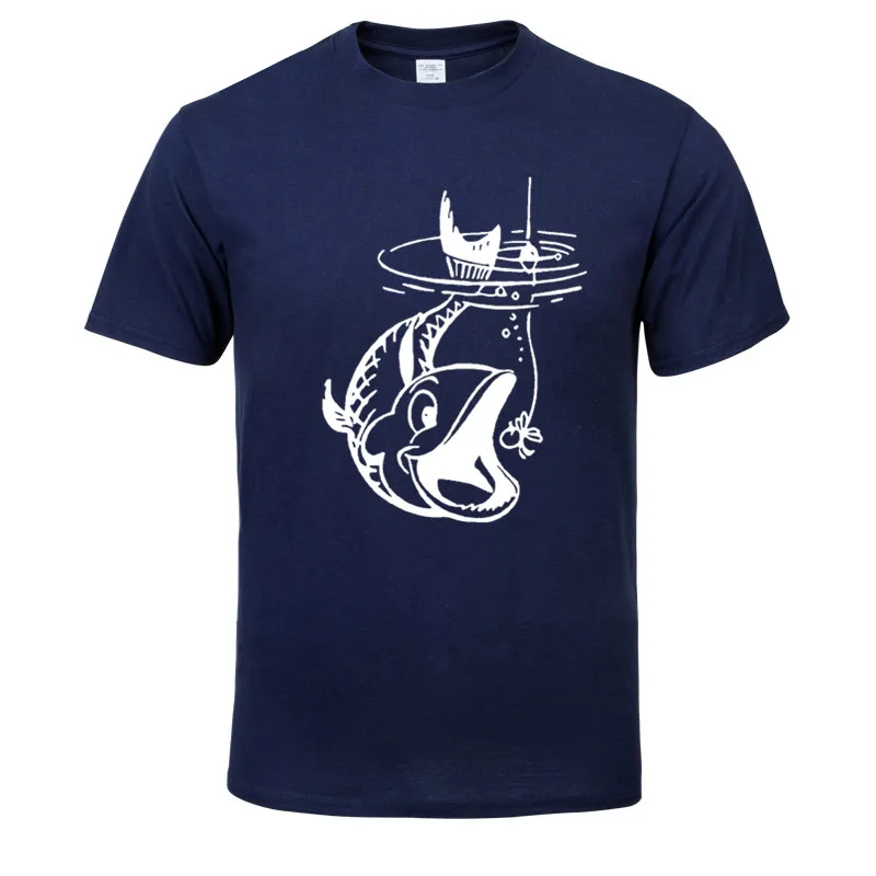

fishing t-shirts 100% Cotton Soft Mens T Shirts Casual Short Sleeve O-Neck Regular Fit Basic Tops Tees XS-3XL oversized