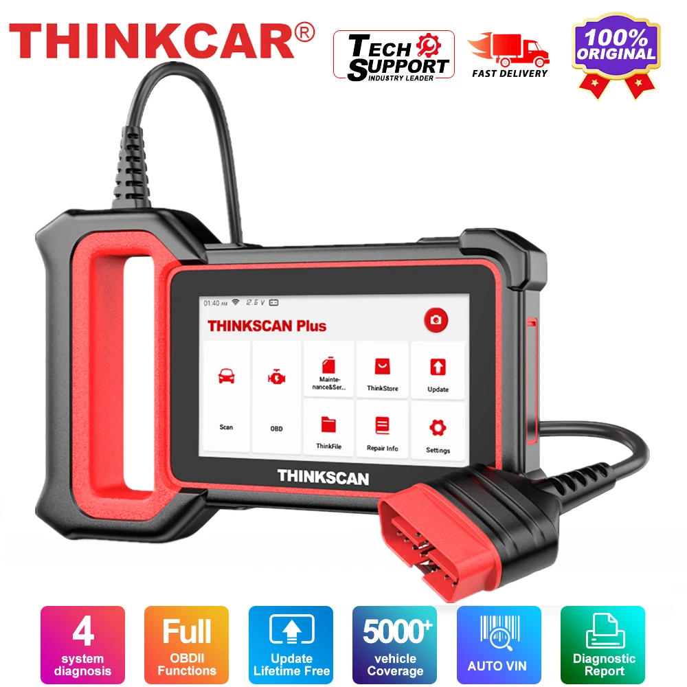 

THINKCAR Thinkscan Plus S5 OBD2 Car Scanner Engine Scan ABS Airbag Transmission System OBD 2 Diagnostic Scanner Automotive Tools